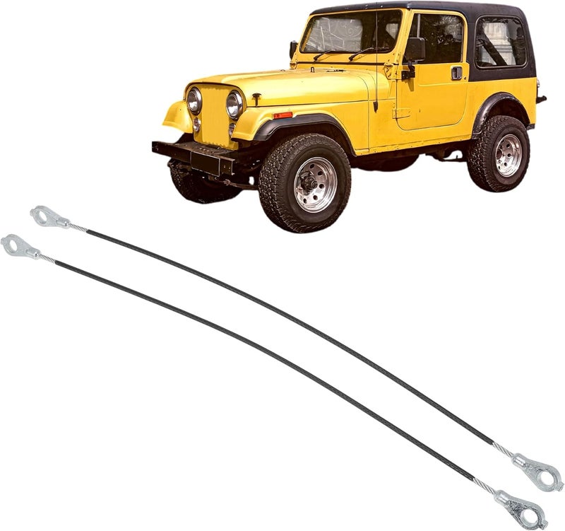 Partuto No.J5752617 Tailgate Support Cables for Jeep CJ Series CJ7 CJ5 Scrambler Tailgate Lift Cable - Image 1